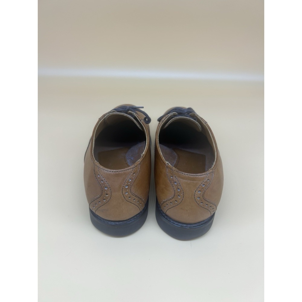 Allen Edmonds Brown Leather Oxford 8.5 D Cap Toe Vibram Sole USA - Picture 3 of 10
